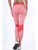 Fitted sports leggings in coral color MR13015 - Online store - Boutique